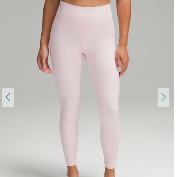 Lululemon high rise align ribbed Women's Pink Leggings - Picture 1 of 6